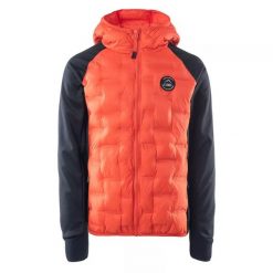 Kurtka Ocieplana Dla Chłopców Emini. Brązowe kurtki i płaszcze dla chłopców ELBRUS, bez wzorów, z puchu, sportowe, bez kaptura. Za 235.99 zł.