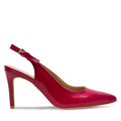 Szpilki Lasocki. Czerwone szpilki damskie Lasocki, bez wzorów, bez obcasa, bez zapięcia. Za 249.99 zł.