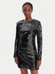 Guess Sukienka koktajlowa W6RK52 KD020 Czarny Regular Fit. Czarne sukienki damskie Guess, xs, z aplikacjami, z syntetyku, wizytowe, bez kołnierzyka, bez ramiączek. Za 659.99 zł.
