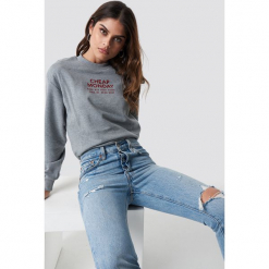 Cheap Monday Bluza Get Sweater - Grey. Szare bluzy damskie Cheap Monday, z nadrukiem. Za 181.95 zł.