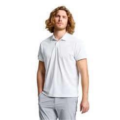 Polo Slam Tech Pique Ss Dorosłych. Białe koszulki polo męskie SLAM, m, bez wzorów, z nylonu, bez ramiączek. Za 281.85 zł.