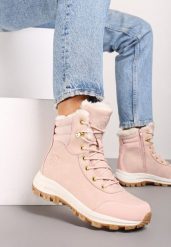 Różowe Botki Trekkingowe na Platformie ze Sznurowaniem Labrinna. Czerwone botki damskie Renee, na golfa. Za 149.99 zł.