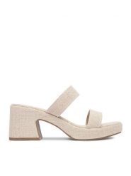 DeeZee Klapki CEO-YLD-H9004 Beżowy. Brązowe klapki damskie DeeZee, bez wzorów, z materiału, bez obcasa. Za 139.99 zł.