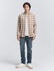 Męskie Spodnie Jeansowe Tom Tailor TTJOSH REGULAR mid stone blue grey denim 1048363 10162. Niebieskie spodnie materiałowe męskie Tom Tailor, l, bez wzorów, z denimu. Za 189.99 zł.