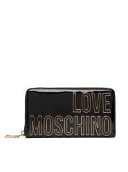 LOVE MOSCHINO Portfel JC5513PP0OKE0000 Czarny. Czarne portfele damskie Love Moschino, bez wzorów, ze skóry. Za 459.99 zł.
