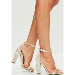 Missguided - Sandały. Szare sandały damskie Missguided, z materiału. W wyprzedaży za 89.90 zł.