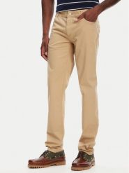 Kappa Spodnie materiałowe Gabardine 67117PW Beżowy Regular Fit. Brązowe spodnie materiałowe męskie Kappa, m, bez wzorów, z bawełny. Za 349.99 zł.