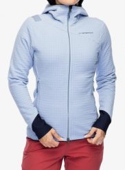 Bluza polarowa damska La Sportiva Bristen Thermal Hoody. Niebieskie bluzy damskie La Sportiva, l, bez wzorów, z materiału, bez kaptura. Za 720.49 zł.