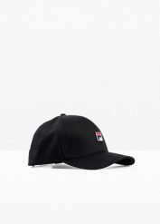 Czapka z daszkiem Fila. Czarne czapki i kapelusze damskie bonprix, bez wzorów, eleganckie. Za 59.99 zł.
