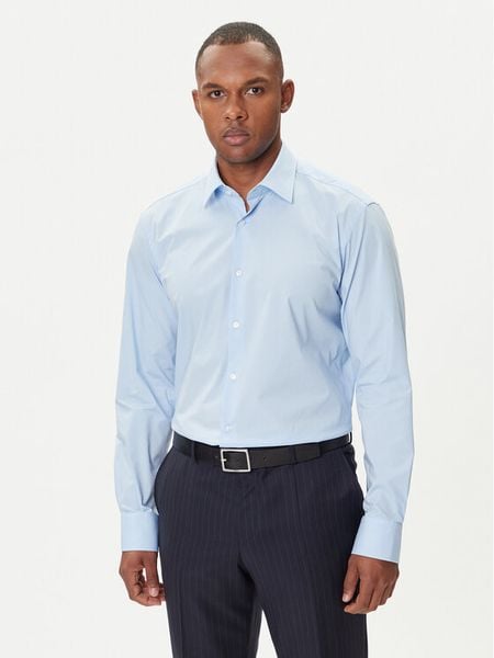 BOSS Koszula H-Joe 50545075 Błękitny Regular Fit. Niebieskie koszule męskie Boss, m, bez wzorów, z bawełny, bez kołnierzyka, bez ramiączek. Za 479.99 zł.