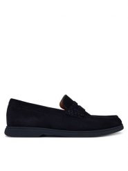 BOSS Mokasyny Sienne 50568763 Granatowy. Niebieskie mokasyny męskie Boss, ze skóry. Za 849.99 zł.