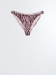Brazylijski dół od bikini ze skręcanym węzłem w panterkę - wielobarwny. Bikini damskie Sinsay, l, bez wzorów. Za 19.99 zł.