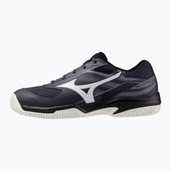 Buty do tenisa Mizuno Break Shot 5 CC. Czarne obuwie sportowe damskie Mizuno, bez wzorów, tenisowe. Za 329.99 zł.