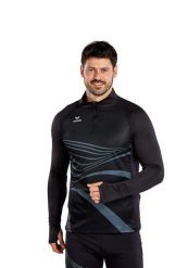 Bluza Erima Racing. Czarne bluzy męskie Erima, xl, bez wzorów, z materiału, bez kaptura, do biegania. Za 286.99 zł.