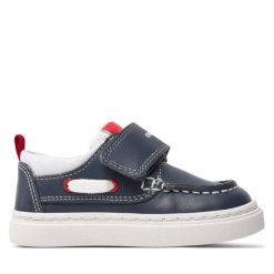 Sneakersy Geox. Niebieskie trampki i tenisówki chłopięce Geox, bez wzorów, bez zapięcia. Za 149.99 zł.