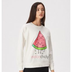 Bluza Meloncholy - Kremowy. Bluzy damskie Sinsay. Za 39.99 zł.