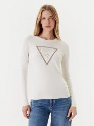 Guess Sweter W5YR23 Z2NQ2 Écru Regular Fit. Swetry damskie Guess, xs, z aplikacjami, z wiskozy, bez kołnierzyka, bez ramiączek, bez kaptura. Za 279.99 zł.