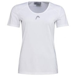 T-Shirt damski CLUB 22 Tech. Białe koszulki sportowe damskie Head, xs, bez wzorów, z poliesteru, bez kołnierzyka, bez ramiączek. W wyprzedaży za 115.50 zł.