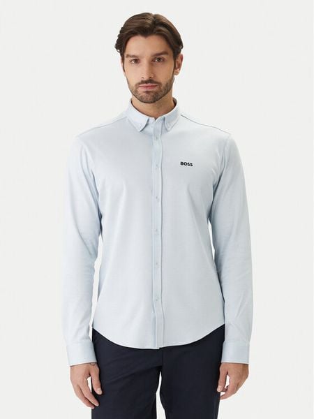 BOSS Koszula ST Motion 50555946 Błękitny Regular Fit. Niebieskie koszule męskie Boss, m, bez wzorów, z bawełny, bez kołnierzyka, bez ramiączek. Za 397.99 zł.