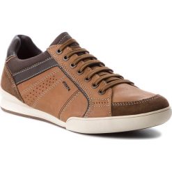 Półbuty GEOX - U Kristof A U620EA 0FF22 C6N6G Cognac/Browncotto. Brązowe półbuty na co dzień męskie Geox, z materiału. W wyprzedaży za 339.00 zł.