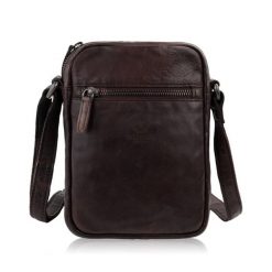 Saszetka męska skórzana brązowa na ramię washed leather Paolo Peruzzi SL-03-CSBR. Brązowe saszetki męskie z jeansu, biznesowe, małe. Za 189.99 zł.