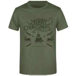 T-shirt męski Jm Christmas Oliwkowy. Czarne t-shirty męskie ZIROOX, m, bez wzorów, z bawełny, sportowe, bez kołnierzyka. Za 131.99 zł.