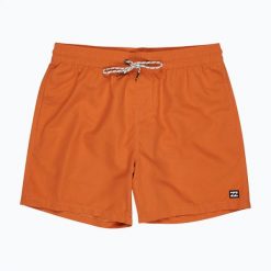 Szorty kąpielowe męskie Billabong All Day Layback. Brązowe krótkie spodenki sportowe męskie Billabong, l, bez wzorów, z materiału, do pływania. Za 109.99 zł.
