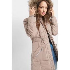 Pikowana kurtka z kapturem. Żółte kurtki damskie Orsay, na jesień, z elastanu. Za 279.99 zł.