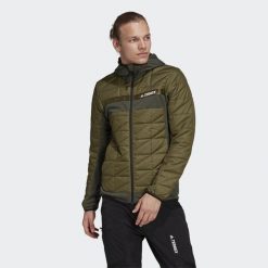 Kurtka adidas Terrex Multi Primegreen Hybrid Insulated. Szare kurtki męskie Adidas, m, bez wzorów, z puchu, trekkingowe. W wyprzedaży za 402.30 zł.