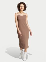 Adidas Sukienka codzienna ALL SZN IX3795 Brązowy Slim Fit. Brązowe sukienki damskie Adidas, na co dzień, l, bez wzorów, z bawełny, bez kołnierzyka, bez ramiączek, proste. Za 129.99 zł.