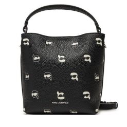Torebka KARL LAGERFELD. Czarne torebki do ręki damskie KARL LAGERFELD, bez wzorów, klasyczne, bez dodatków. Za 619.99 zł.