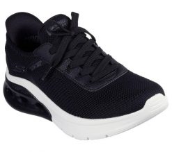 Buty sportowe damskie Skechers Bobs Arc Waves 2.0. Czarne obuwie sportowe damskie Skechers, bez wzorów, z materiału. Za 390.00 zł.