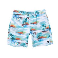 Spodenki kąpielowe męskie RVCA VA Pigment Elastic Waist Boardshorts 17. Niebieskie kąpielówki męskie RVCA, m, bez wzorów, z poliesteru. Za 165.00 zł.