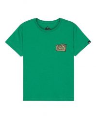 Koszulka z krótkim rękawem dla Chłopcy EV HERITAGE Zielony. Zielone t-shirty dla chłopców Quiksilver, bez wzorów, z bawełny, bez ramiączek. Za 37.50 zł.