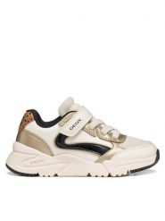 Geox Sneakersy J Loftus Girl J46M2A 0FUNF C1M2U M Kremowy. Białe buty sportowe dziewczęce Geox, bez wzorów, ze skóry, bez zapięcia. Za 229.99 zł.