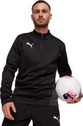 Puma Bluza męska Puma TeamGoal Training 1/4 Zip Top czarna 658629 03 L. Czarne bluzy męskie Puma, l, bez wzorów, bez kaptura. Za 233.27 zł.