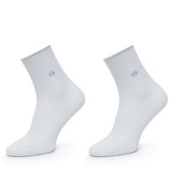 Skarpety długie Calvin Klein. Niebieskie skarpety damskie Calvin Klein, bez wzorów. Za 64.99 zł.