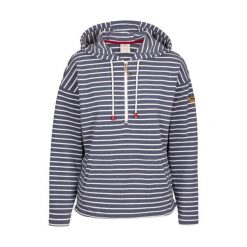 Trespass Softly - Damska swobodna bluza z kapturem, granatowa. Niebieskie bluzy damskie Trespass, na zimę, bez wzorów, bez kołnierzyka, bez ramiączek, z kapturem. Za 301.99 zł.