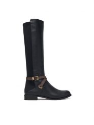 MICHAEL Michael Kors Oficerki Rachel Flat Boot 40F6RCFB6L Czarny. Czarne kozaki damskie MICHAEL Michael Kors, ze skóry, bez obcasa, na płaskiej podeszwie. Za 1,239.00 zł.
