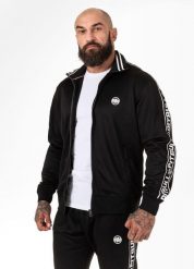 Bluza męska Pitbull rozpinana Oldschool Tape Logo. Czarne bluzy męskie PITBULL, l, bez wzorów, z materiału, bez kaptura. Za 259.00 zł.