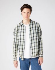 WRANGLER SHACKET MĘSKA KOSZULA W KRATĘ DŁUGI RĘKAW 112146099. Koszule męskie Wrangler, m, bez wzorów, bez kołnierzyka, bez ramiączek. Za 129.99 zł.