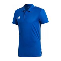 Adidas Koszulka piłkarska CORE 18 Polo niebieska r. S (CV3590). Koszulki polo męskie Adidas. Za 79.00 zł.