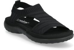 Rieker Sandals 64850-00 Czarne 36. Czarne sandały damskie Rieker, bez wzorów, bez obcasa, bez zapięcia. Za 212.02 zł.