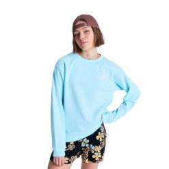 Bluza damska SURF STOKED TERRY VINT. Niebieskie bluzy damskie Roxy, m, bez wzorów, z bawełny, bez kaptura. Za 189.99 zł.