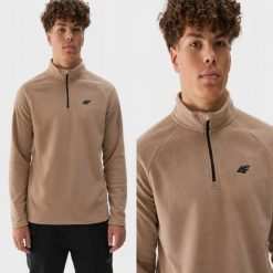 BIELIZNA TERMOAKTYWNA MĘSKA POLAROWA 4F XXL BLUZA POLAROWA UFLEM046. Bluzy męskie 4f, l, bez wzorów, z materiału, bez kaptura, do biegania. Za 58.43 zł.