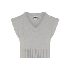 Top bez rękawów dla kobiet Urban Classics. Szare swetry damskie Urban Classics, na zimę, bez wzorów, bez kołnierzyka, bez ramiączek, bez kaptura. Za 191.00 zł.
