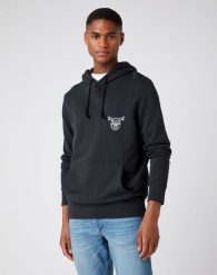 WRANGLER BIKER HOODIE MĘSKA BLUZA Z KAPTUREM FADED BLACK W6F4HAXV6 112141477. Czarne bluzy męskie Wrangler, m, bez wzorów, z kapturem. Za 189.99 zł.