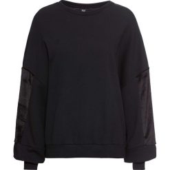 Bluza ze sztucznym futerkiem bonprix czarny. Bluzy damskie bonprix. Za 54.99 zł.