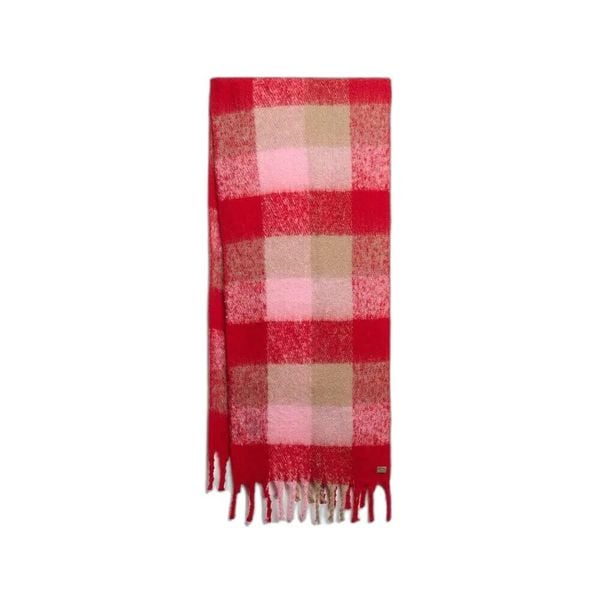 Szalik damski Superdry Essential. Czerwone szaliki i chusty damskie Superdry., na zimę, z aplikacjami, eleganckie. Za 241.10 zł.
