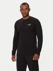 EA7 Emporio Armani Longsleeve 8NPT28 PJVQZ 0208 Czarny Regular Fit. Czarne bluzki z długim rękawem męskie EA7 Emporio Armani, m, bez wzorów, z bawełny, bez kołnierzyka. Za 199.99 zł.